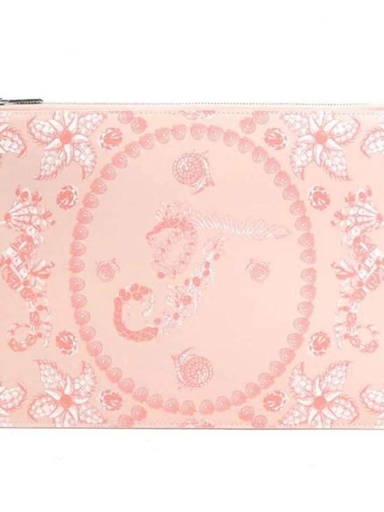 Tiffany & Co. Handbags - Auth TIFFANY&Co. Clutch Bag Pink Leather/Silvertone